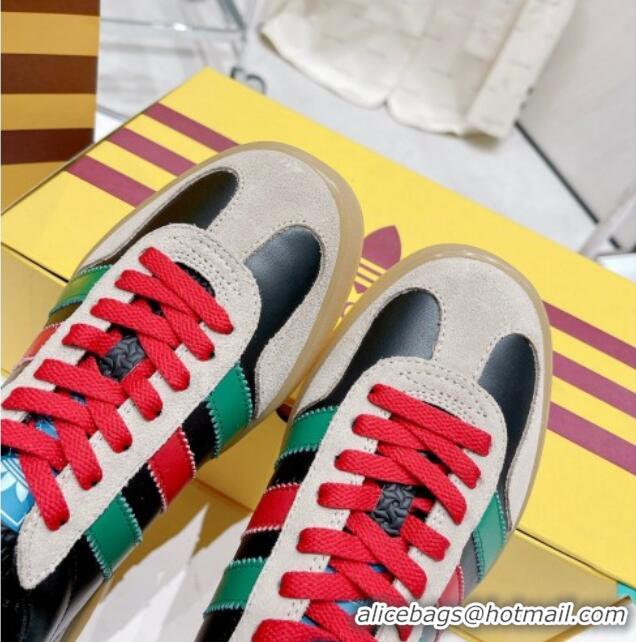 Charming adidas x Gucci Gazelle Leather Low-top Sneakers Black 110198