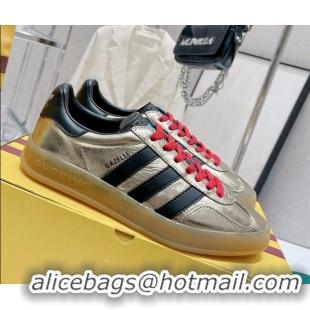 Trendy Design adidas x Gucci Gazelle Leather Low-top Sneakers Gold 110199