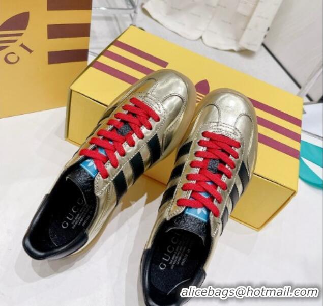 Trendy Design adidas x Gucci Gazelle Leather Low-top Sneakers Gold 110199