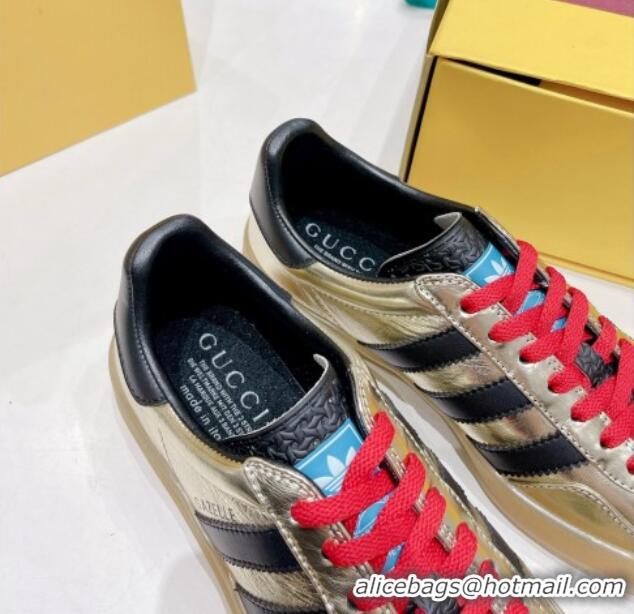 Trendy Design adidas x Gucci Gazelle Leather Low-top Sneakers Gold 110199