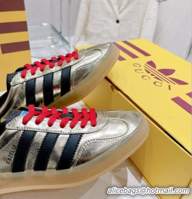 Trendy Design adidas x Gucci Gazelle Leather Low-top Sneakers Gold 110199