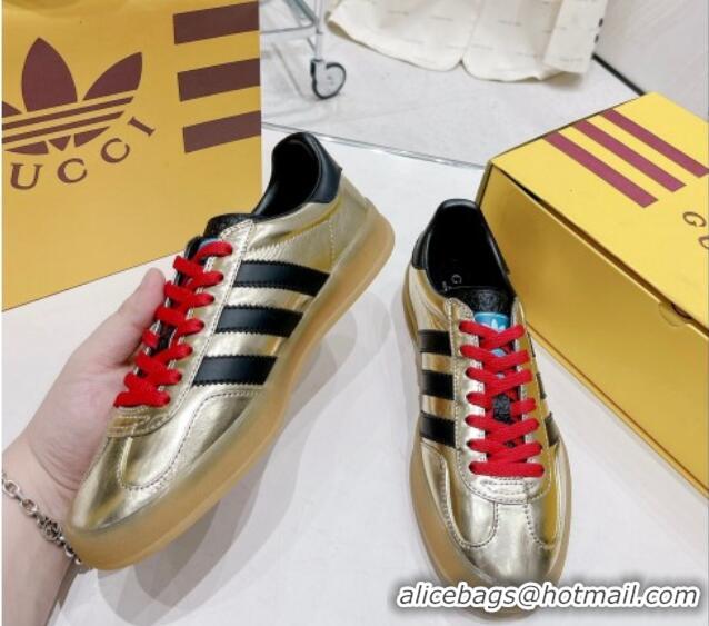 Trendy Design adidas x Gucci Gazelle Leather Low-top Sneakers Gold 110199