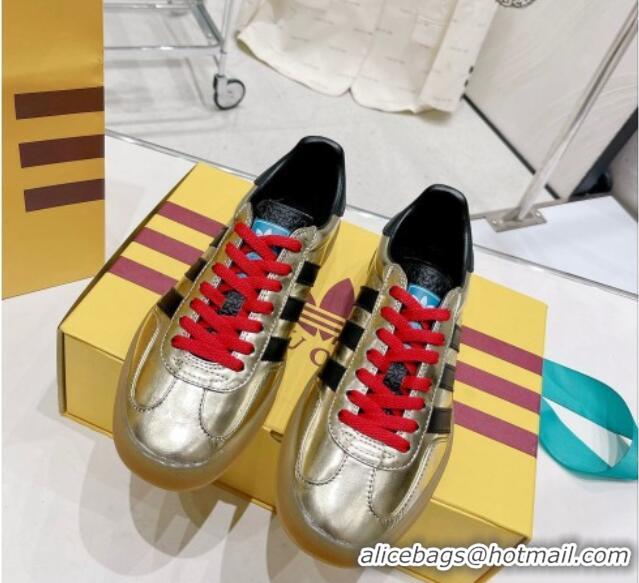 Trendy Design adidas x Gucci Gazelle Leather Low-top Sneakers Gold 110199