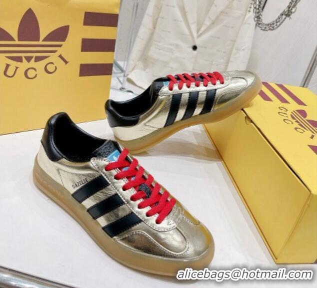 Trendy Design adidas x Gucci Gazelle Leather Low-top Sneakers Gold 110199