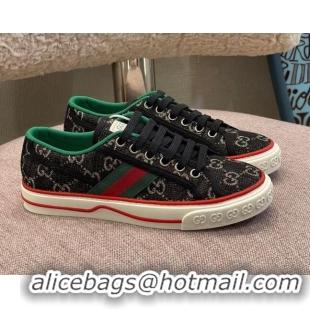 Hot Style Gucci Tennis 1977 GG Sneakers Black 0802058