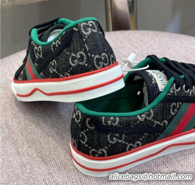 Hot Style Gucci Tennis 1977 GG Sneakers Black 0802058