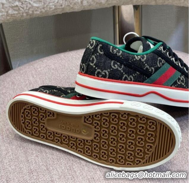 Hot Style Gucci Tennis 1977 GG Sneakers Black 0802058