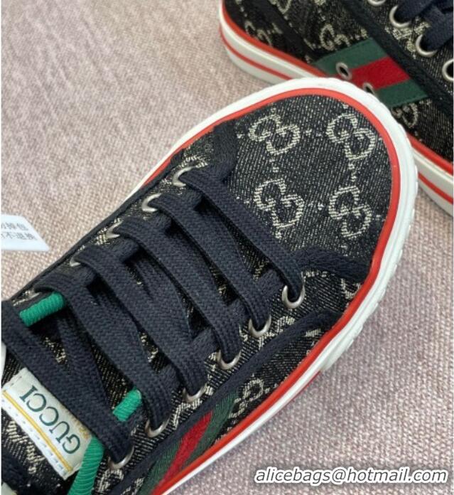 Hot Style Gucci Tennis 1977 GG Sneakers Black 0802058