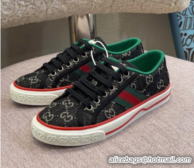 Hot Style Gucci Tennis 1977 GG Sneakers Black 0802058