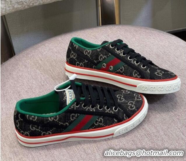 Hot Style Gucci Tennis 1977 GG Sneakers Black 0802058