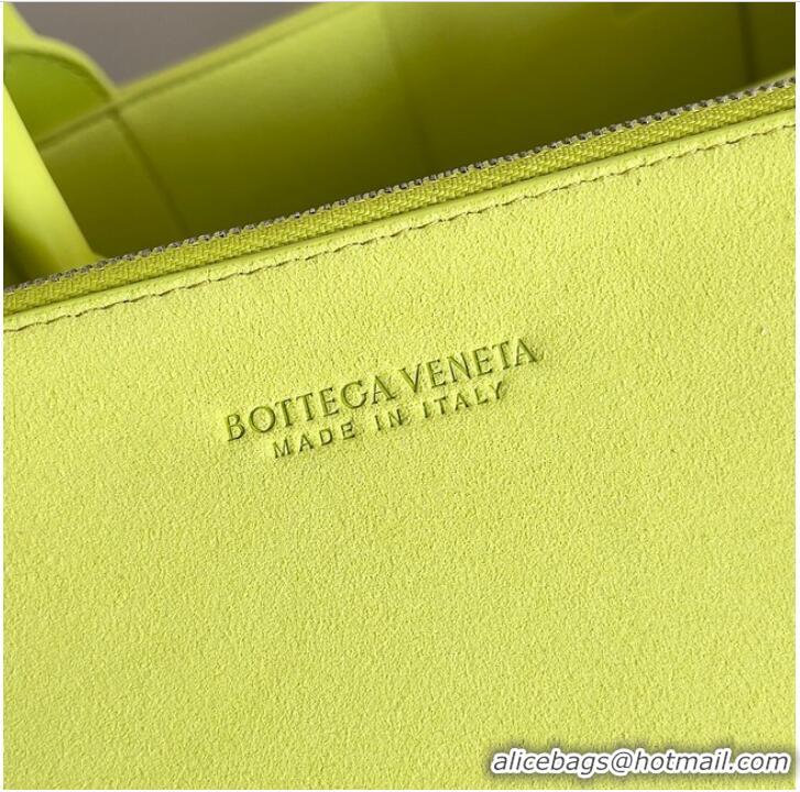 Wholesale Bottega Veneta ARCO TOTE Large intrecciato grained leather tote bag 652868 yellow