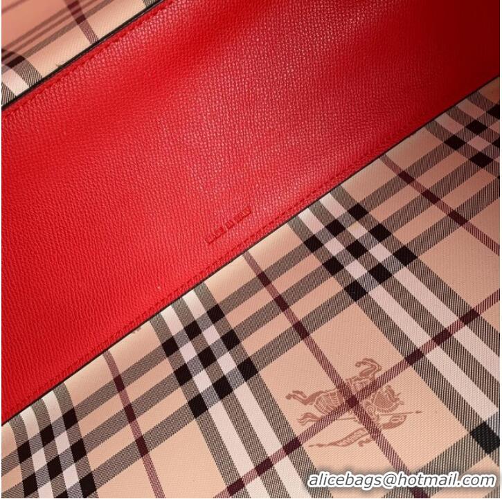 Inexpensive Grade BurBerry Leather Shoulder Bag 6351 red