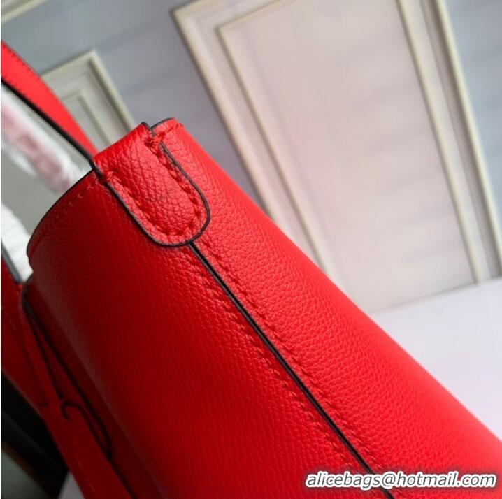 Inexpensive Grade BurBerry Leather Shoulder Bag 6351 red