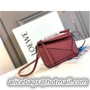 Top Quality Loewe mini Puzzle Bag Original Leather 6124 red