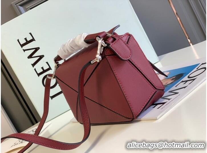 Top Quality Loewe mini Puzzle Bag Original Leather 6124 red