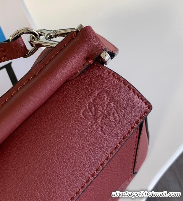 Top Quality Loewe mini Puzzle Bag Original Leather 6124 red