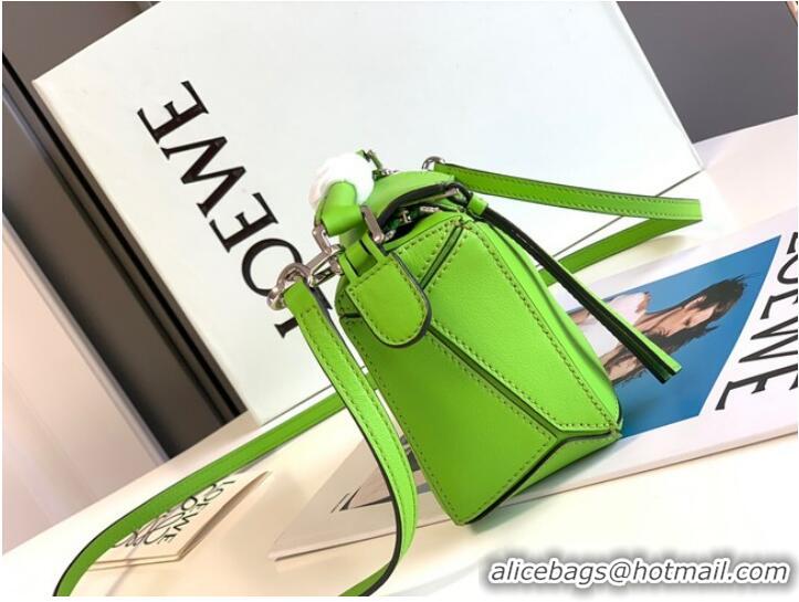 Buy Discount Loewe mini Puzzle Bag Original Leather 6124 green