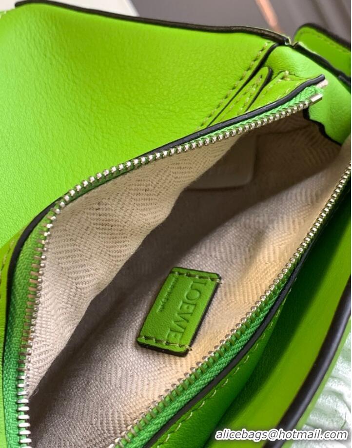 Buy Discount Loewe mini Puzzle Bag Original Leather 6124 green