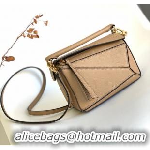 Buy Classic Loewe mini Puzzle Bag Original Leather 6124 Apricot