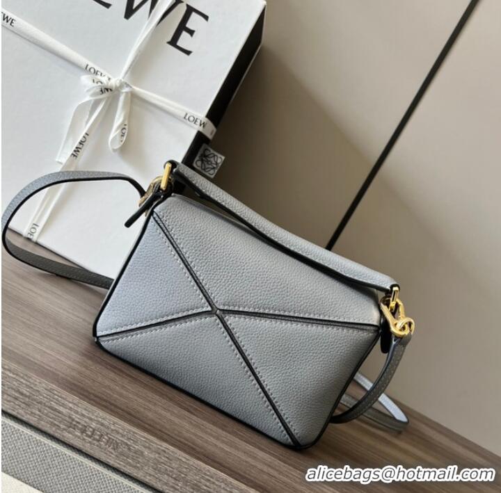 Cheap Classic Loewe mini Puzzle Bag Original Leather 6134 gray