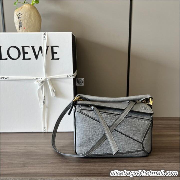 Cheap Classic Loewe mini Puzzle Bag Original Leather 6134 gray