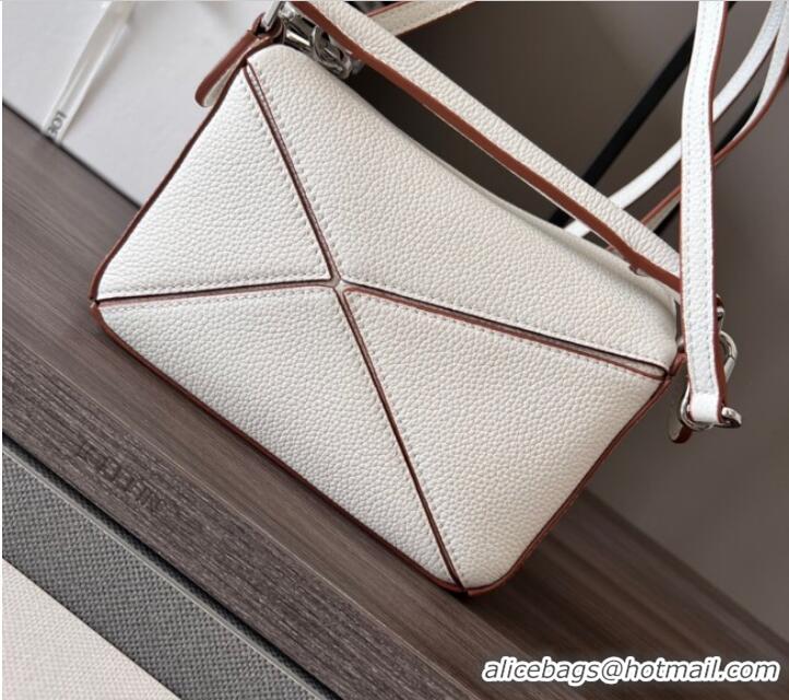 New Fashion Loewe mini Puzzle Bag Original Leather 6124 cream