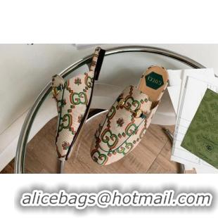 AAAAA Gucci GG Flower Jacquard Mules Beige 2081043