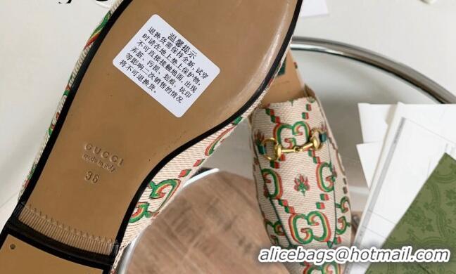 AAAAA Gucci GG Flower Jacquard Mules Beige 2081043