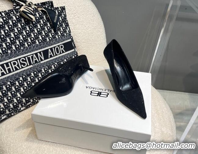 Low Cost Balenciaga x Gucci Knife Crystal High Heel Pumps 8.5cm Black 081313