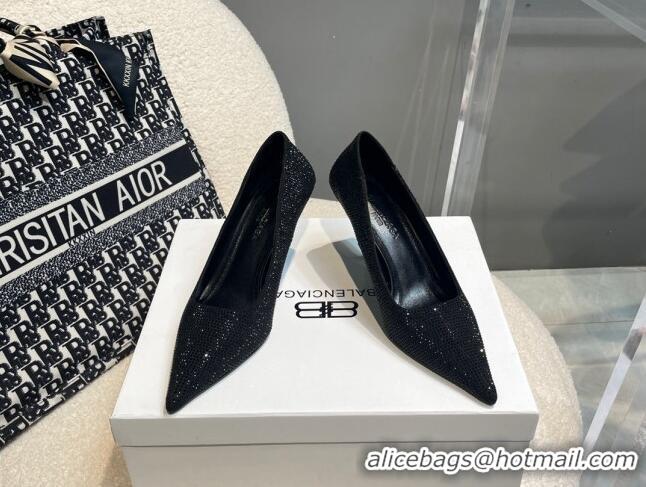 Low Cost Balenciaga x Gucci Knife Crystal High Heel Pumps 8.5cm Black 081313