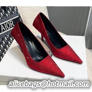 Popular Style Balenciaga x Gucci Knife Crystal High Heel Pumps 8.5cm Red 2081314