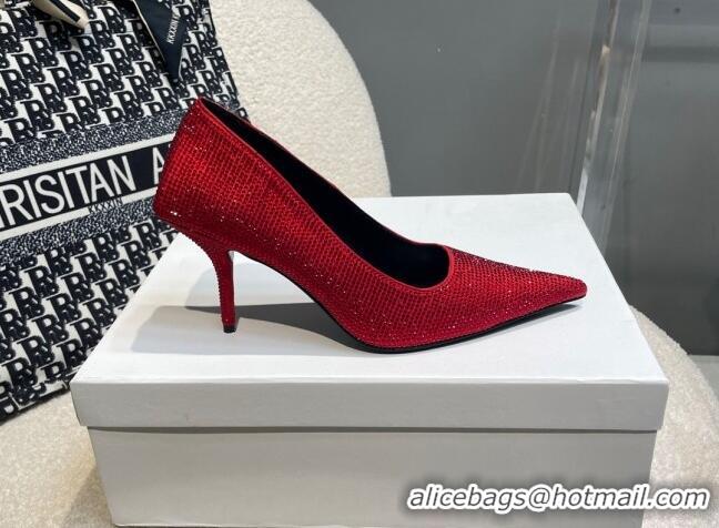 Popular Style Balenciaga x Gucci Knife Crystal High Heel Pumps 8.5cm Red 2081314