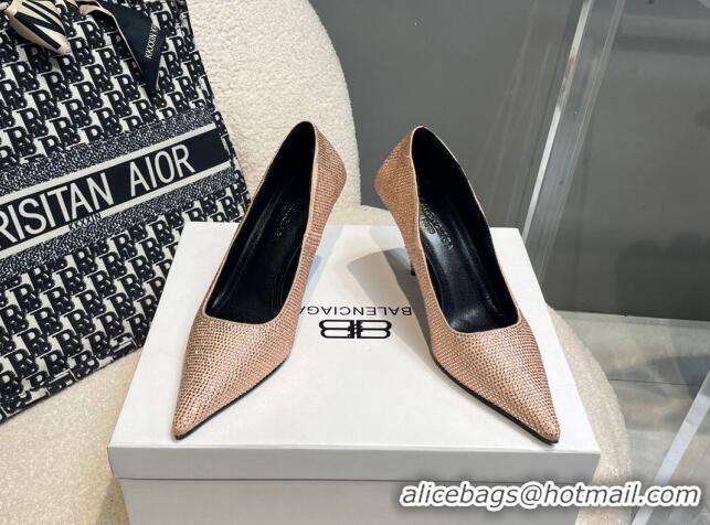 Durable Balenciaga x Gucci Knife Crystal High Heel Pumps 8.5cm Gold 2081316