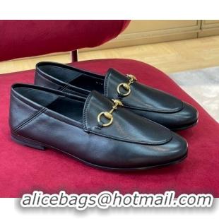 Good Quality Gucci Jordaan Leather Loafers Black 2081321