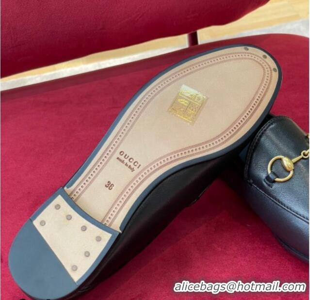 Good Quality Gucci Jordaan Leather Loafers Black 2081321