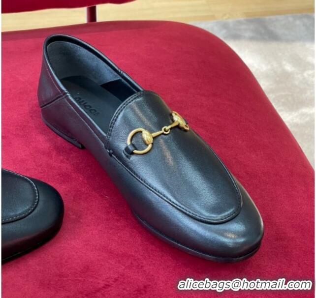 Good Quality Gucci Jordaan Leather Loafers Black 2081321