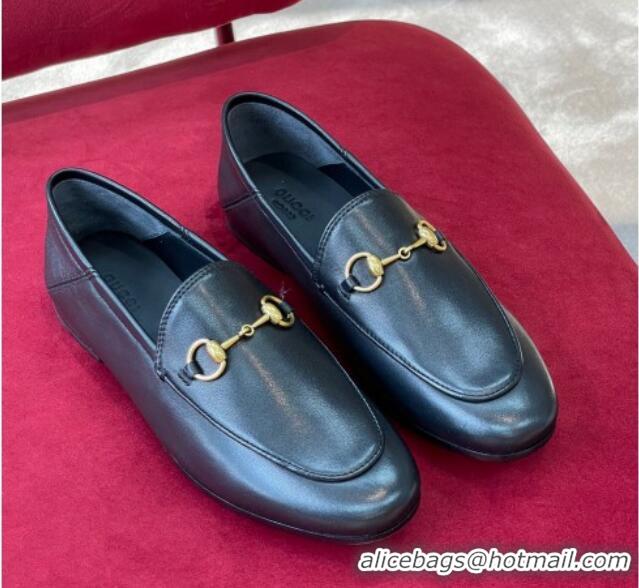 Good Quality Gucci Jordaan Leather Loafers Black 2081321