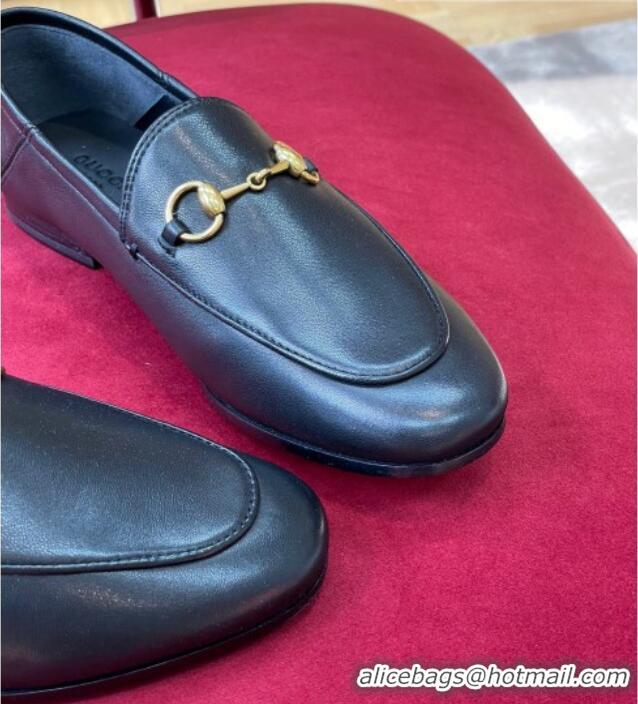 Good Quality Gucci Jordaan Leather Loafers Black 2081321