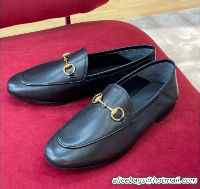 Good Quality Gucci Jordaan Leather Loafers Black 2081321