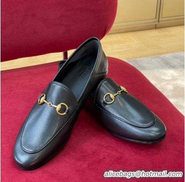 Good Quality Gucci Jordaan Leather Loafers Black 2081321