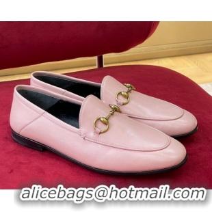 Grade Quality Gucci Jordaan Leather Loafers Light Pink 081322