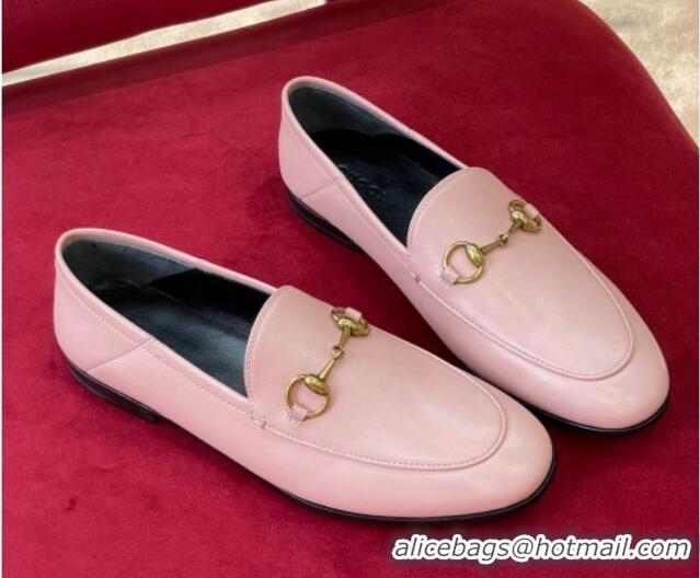 Grade Quality Gucci Jordaan Leather Loafers Light Pink 081322