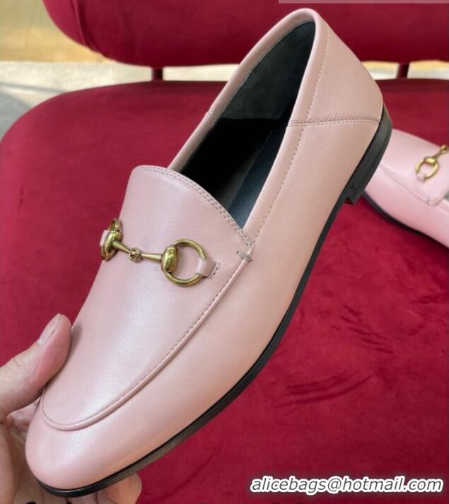 Grade Quality Gucci Jordaan Leather Loafers Light Pink 081322