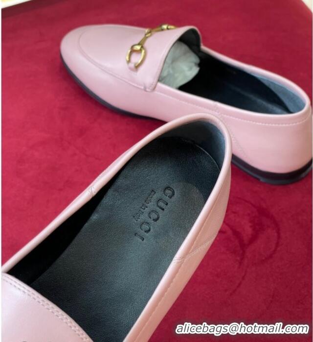 Grade Quality Gucci Jordaan Leather Loafers Light Pink 081322