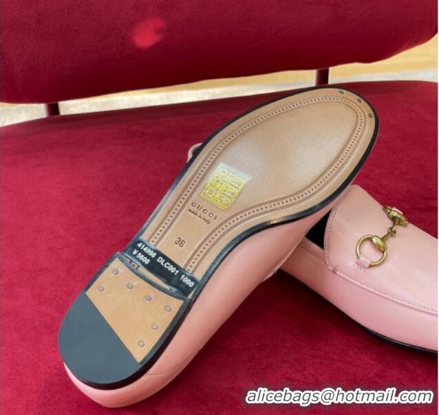 Grade Quality Gucci Jordaan Leather Loafers Light Pink 081322