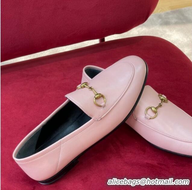 Grade Quality Gucci Jordaan Leather Loafers Light Pink 081322