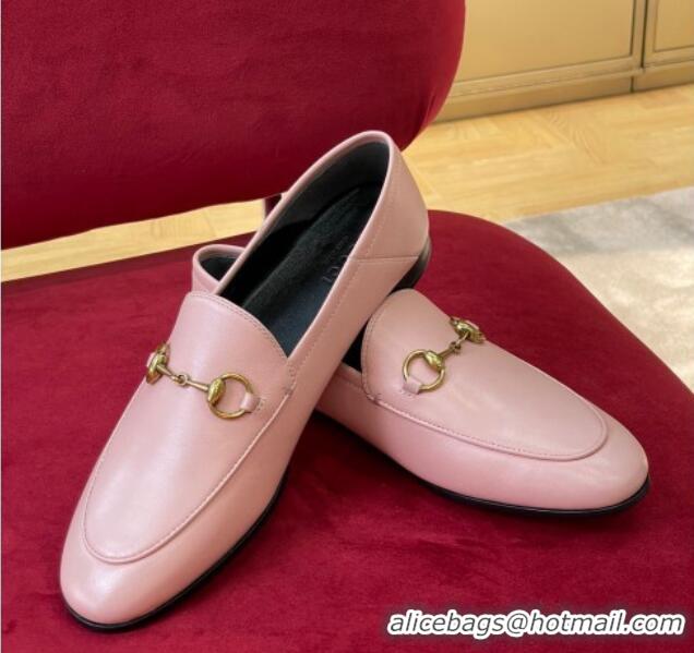 Grade Quality Gucci Jordaan Leather Loafers Light Pink 081322