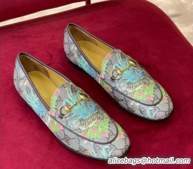 Pretty Style Gucci Jordaan Tiger GG Canvas Loafers 081326