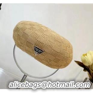 Low Price Bottega Veneta Knit Beret Hat BV0122 Beige 2022