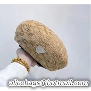 Promotional Bottega Veneta Knit Beret Hat BV0123 Beige 2022